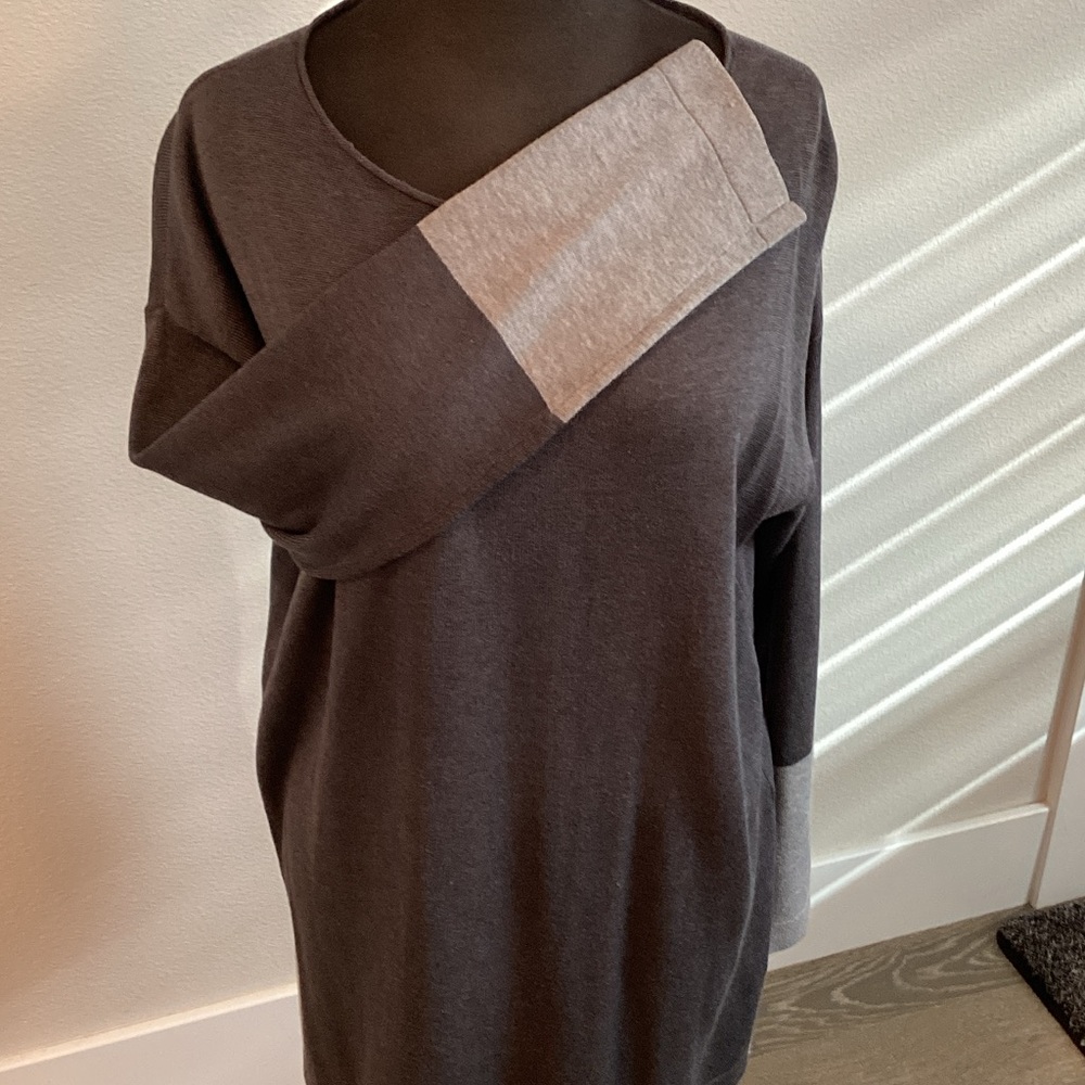Eileen Fisher Charcoal Knit Top